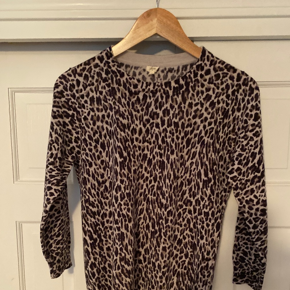 Jcrew animal print sweater